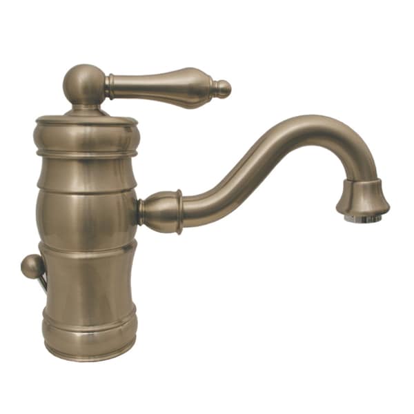 Whitehaus Sgl Hole/Sgl Lvr Lavatory Faucet W/ Traditional Spout And Pop-Up Waste WHSL3-9722-BN - main